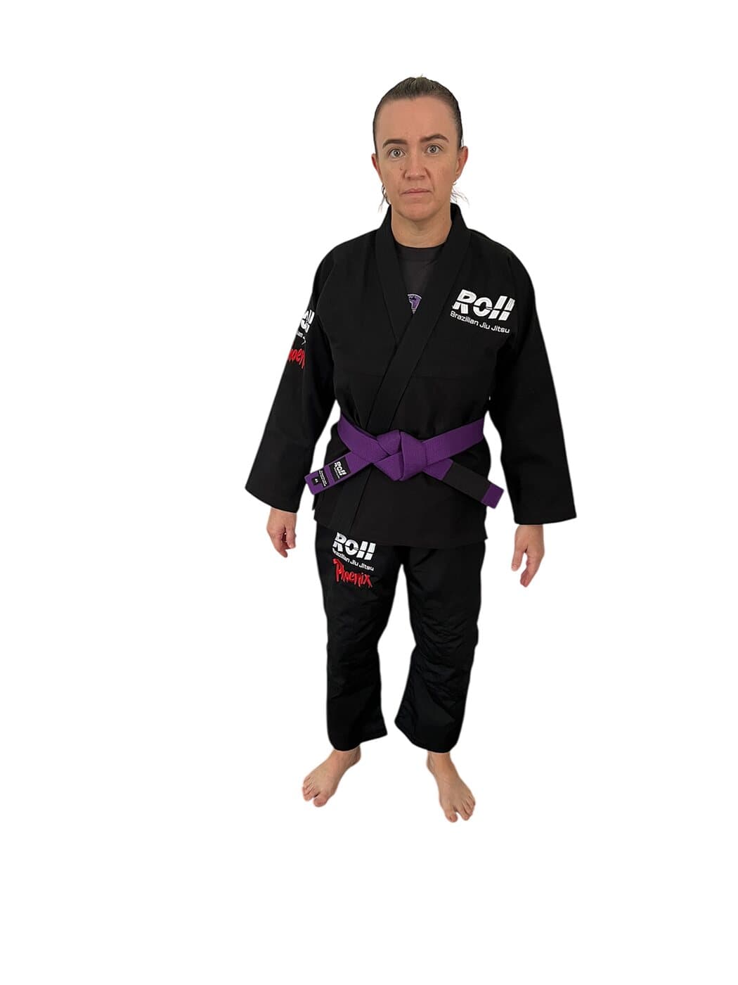 Phoenix gi worn with a purple belt