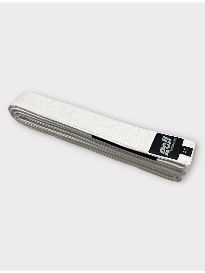 Adult white belt in pre-shrunk cotton, folded
